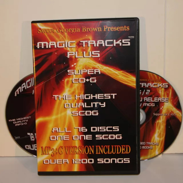 Magic Tracks Karaoke Super CD+G 1200 Songs Plays on CAVS PC NEW IN CASE