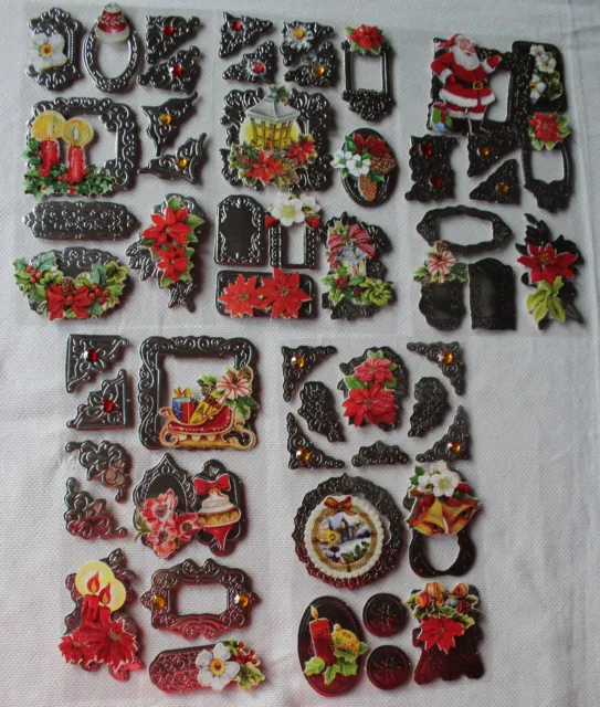 1 Bogen Metallic 3-D-Sticker "Weihnachten, silber", Kartengestaltung,Jittenmeier