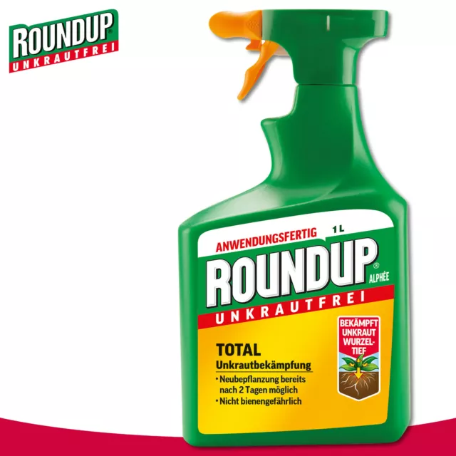 Roundup Unkrautfrei 1L Alphee Sprühflasche Garten Ampfer Quecke Knöterich