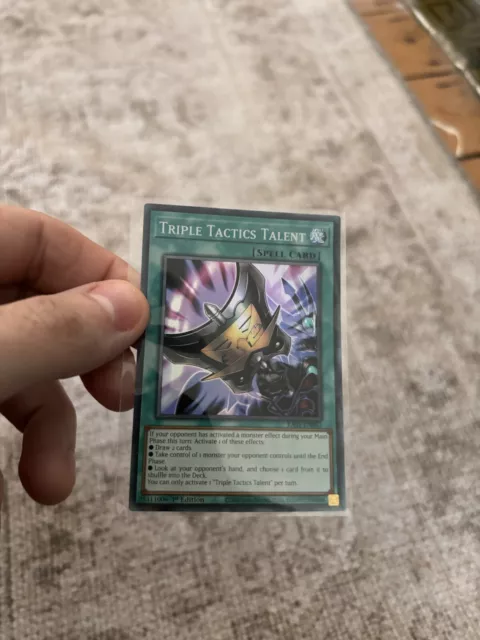 YuGiOh Karte Triple Tactics Talent RA01-EN063 super selten 1. Auflage