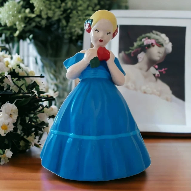Vintage Girl In Dress Figure Shabby Decor Cottagecore Rosie Holland Mold Ceramic