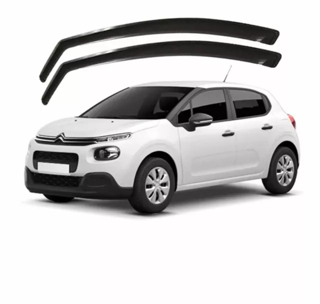 Deflettori Aria Per Citroen C3 Iii 5 Porte Dal 2016 Antivento Antipioggia 12692