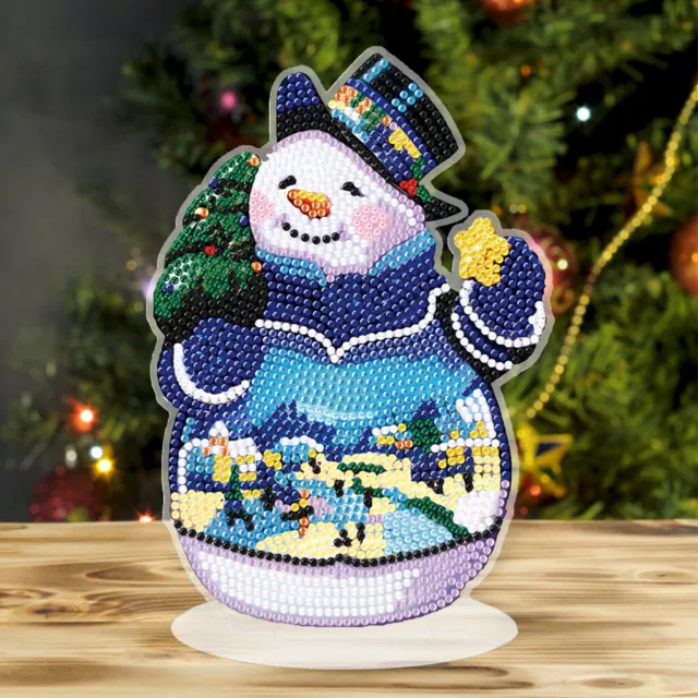 5D DIY Table Top Diamond Painting Decors Guardian Snowman Cute Christmas Decor