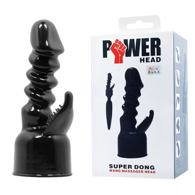 SUPER DONG cabezal pene para masajeador vibrador tipo wand o pistola de masaje