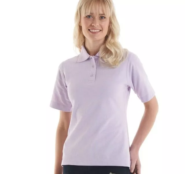 Uneek Polo Shirt Short Sleeve Women Ladies Casual Classic Work Top Double Stitch