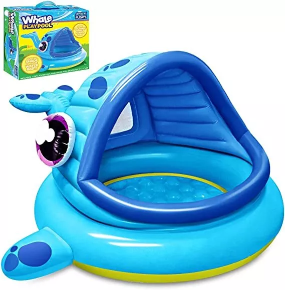 JOYIN Whale Baby Pool Shade Beach Tent Kiddie Pool Play Tent for Kids Summer Fun