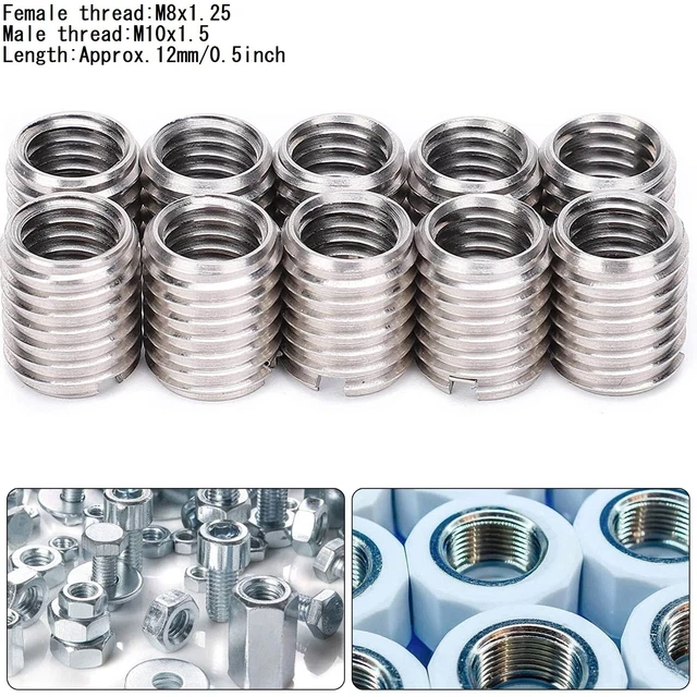 Threaded Insert Threaded Joint Accessories Insert Nut Stainless Steel 10pcs