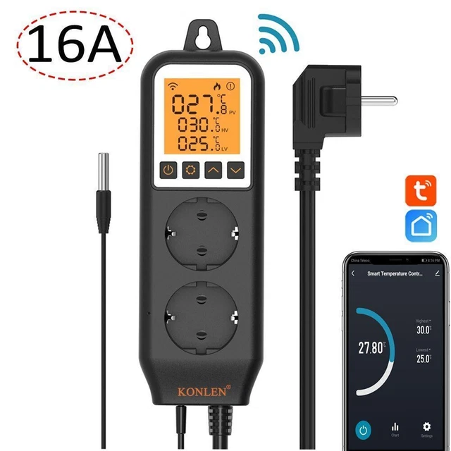 Contrôleur de température Tuya WIFI 220V Smart Socket Thermostat Sensor...
