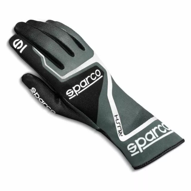 Sparco Rush Karting Gloves Gray GO kart faux-suede