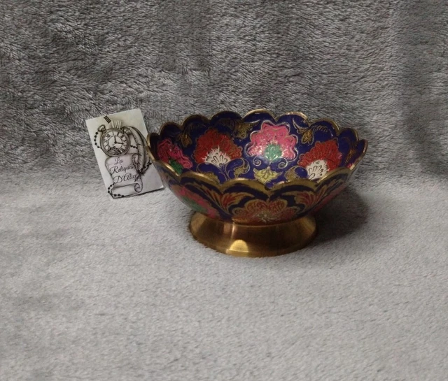 Petite Coupelle à Pied En Laiton – Inde – Décorative – Oxydations