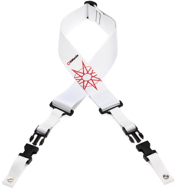DiMarzio Jim Root #4 Cliplock Guitar Strap - White