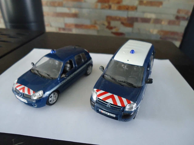 Lot De 7 Miniatures Norev 1/43 Police – Mégane, Xsara, ZX, J7 – Occasion