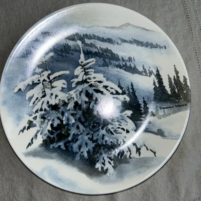 Vintage Canadian Mist Collection Plate By Canadian Artist Dorothy Mound 1981