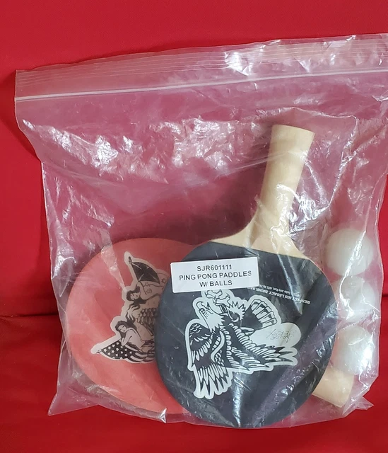 SAILOR JERRY official Ping Pong Paddles + 3 Balls -  Table Tennis