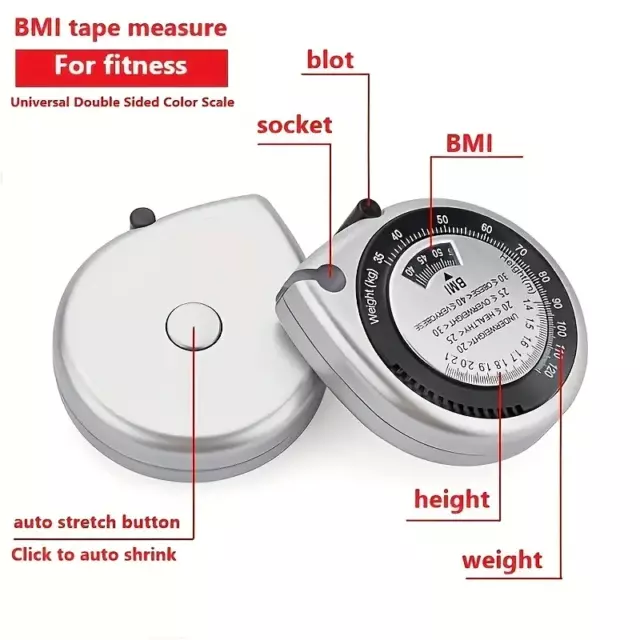 BMI Band Maßband 1,5 Meter Rot Grün Markierung Abnehmen Hilfe BMI Kontrolle Fett