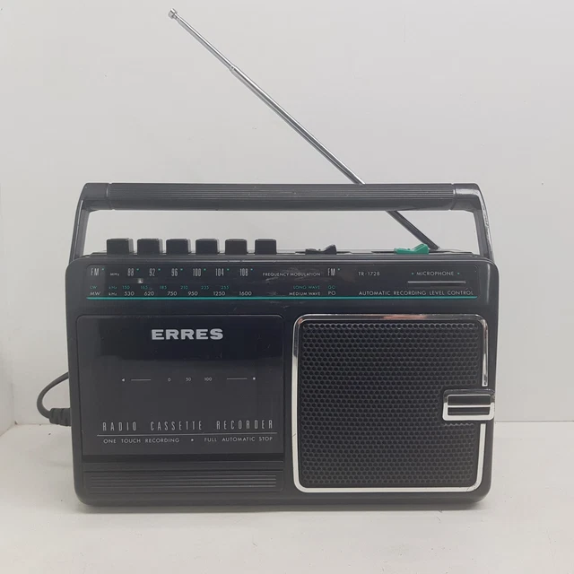 ERRES TR 1728 Stereo Radio Cassette Recorder. TESTED.Full Automatic Stop.Boombox