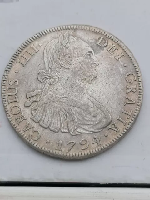 ESPAÑA. CARLOS IV 8 REALES DE POTOSÍ 1794 P.R. 26,87g. EBC- MONEDA PLATA IMPERIO