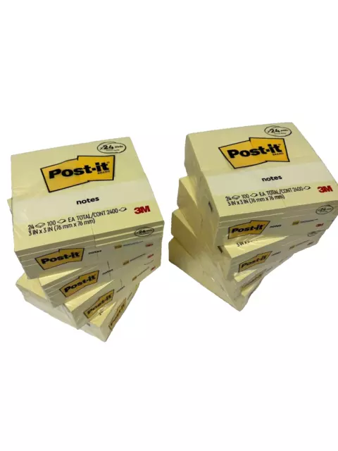 192 Pads - Post-it Notes, 3x3 in Canary Yellow - Post-it® 3"x3" - 100 Sheets/Pad