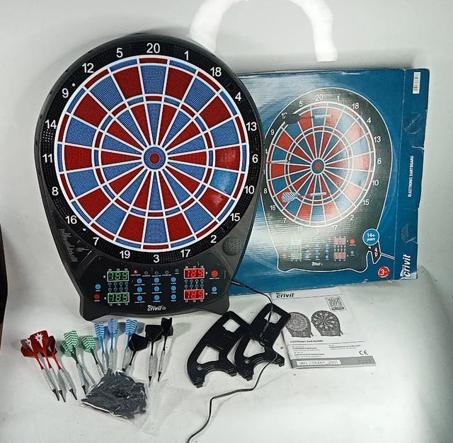 CRIVIT ELECTRONIC DARTBOARD Wall Mount or Freestanding LED Display 27