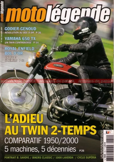 MOTO LEGENDE 150 YAMAHA 650 TX KAWASAKI GG Philippe COULON SUZUKI RG 500 SUPERIA