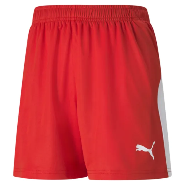 Puma Liga Soccer Shorts Youth Boys Red Casual Athletic Bottoms 703433-01