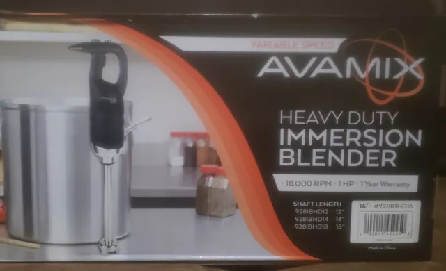 AvaMix IBHD14 14 Heavy-Duty Variable Speed Immersion Blender - 1 1/4 hp -  Avamix