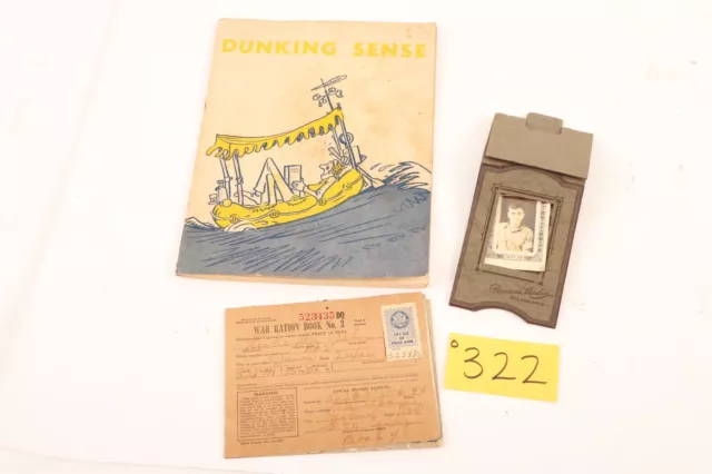 WWIi Ephemera Lot Includes Pamphlets Ration Stamps and a Nice Photo