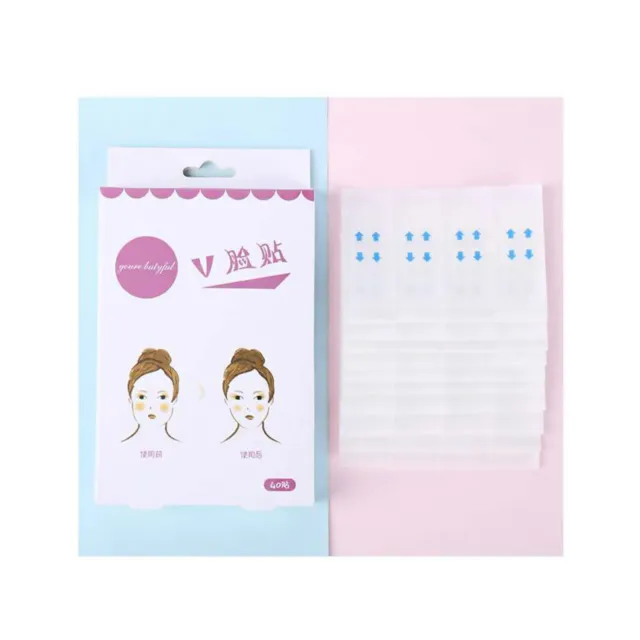 Breathable 40PCS Fast V-Shape Face Lifting Tape Stickers Make-Up Face Lift Tools