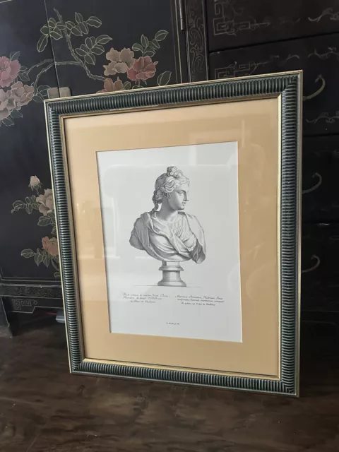 ROMAN BUST PRINT  - ETIENNE BAUDET  beautifully framed