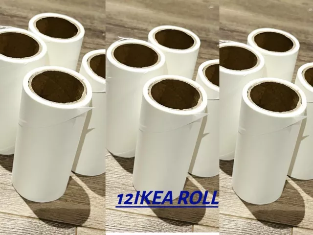 12 Ikea BÄSTIS Lint Dust Animal Pet Hair Remover Roller Refills 720 sheets Total