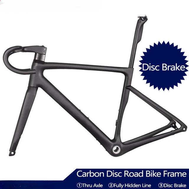 DISC ROAD BIKE Carbon Frameset 700c Full Internal Cable Line Bicycle