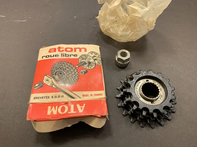 Roue Libre Vélo Atom 14-21 Dents 5 Vitesses - France Années 60, Noir Acier