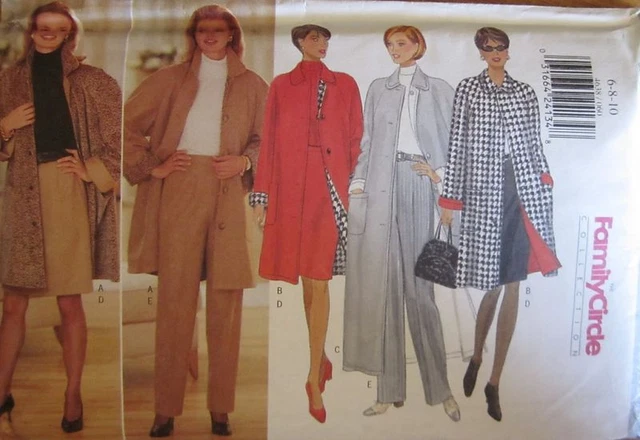 4638 Butterick SEWING Pattern Misses Coat Skirt Pants UNCUT Family Circle OOP FF