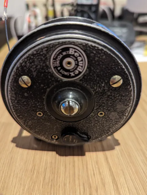 VINTAGE FLY FISHING REEL PRIDEX J.W. YOUNG & SONS - good unboxed - salmon,  trout