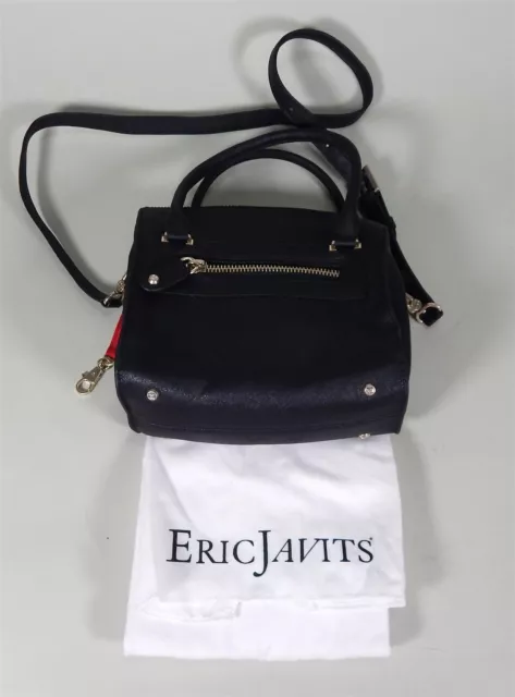 Eric Javits Black Leather Women's Purse and Dustbag