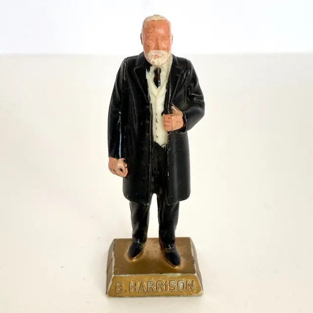 1960s Vintage Marx Toys 23rd US President BENJAMIN HARRISON Figure 2.7" Tall