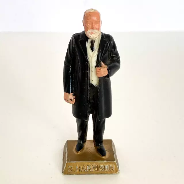 1960s Vintage Marx Toys 23rd US President BENJAMIN HARRISON Figure 2.7" Tall