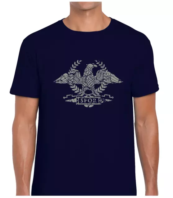 Roman Spqr Vintage Eagle Mens T Shirt Cool Warrior Spartan Gladiator Design Top