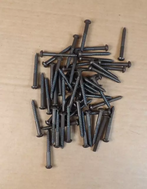 Vintage Lot Blued Round Head Slotted 2 1/2" #14 Wood Screws. Unused. 2 pounds