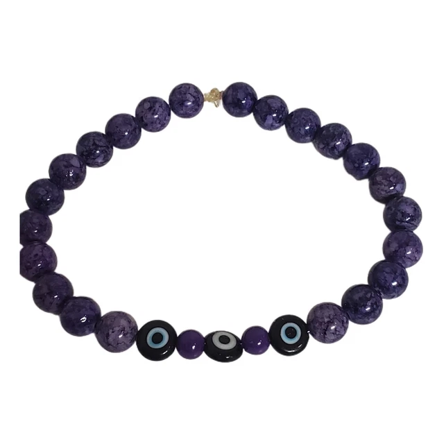 Evil Eye Bracelet. 3 eyes.  Empath Protection, Malice Shield. Prosperity Luck.