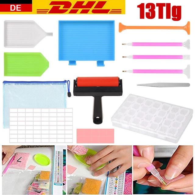 13er 5D Diamant Malerei Zubehör Set DIY Painting Zubehör Stickerei Box Werkzeuge