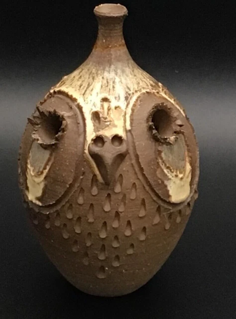 OWL Weed Pot MCM miniature : Richard Minnickel  Studio ART Pottery OOAK