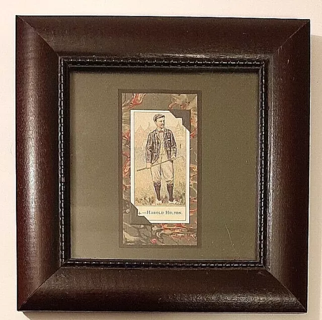 Copes Tobacco Golfer Card Series HAROLD HILTON Pier 1 Imports Distressed Frame