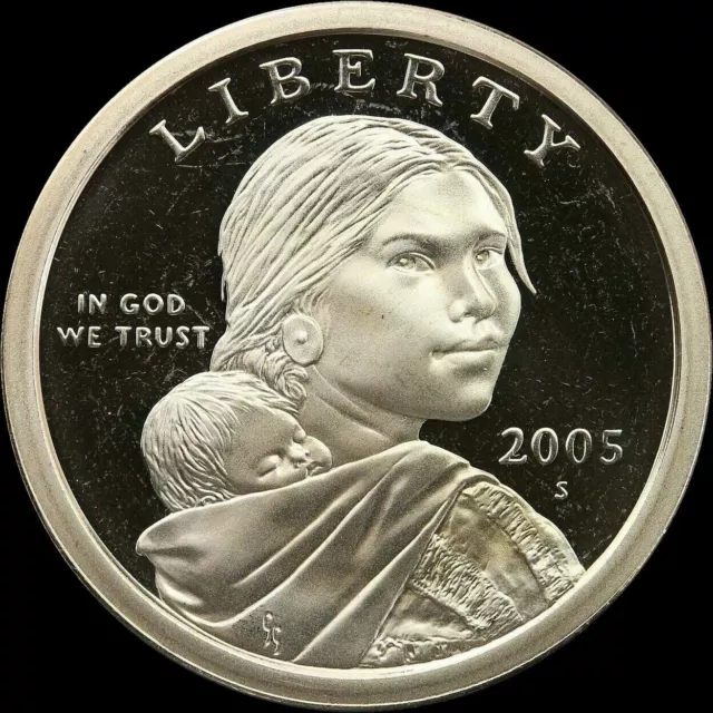 2005 S Native American Sacagawea Dollar Gem Deep Cameo PROOF US Mint Coin!
