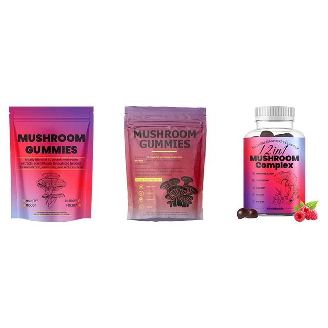 SKY NUTRITION MUSHROOM Gummies Immune Support & Energy Boost w/ 12