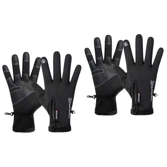 1 paire de gants d'équitation d'hiver chauds coupe-vent gants de vélo