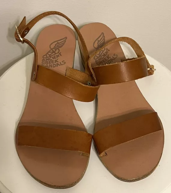 Ancient Greek Sandals Clio Brown Size 37