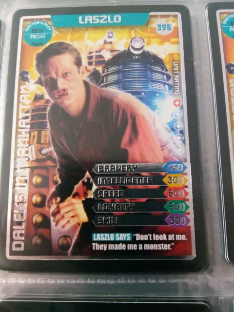 Doctor Who Monster Invasion Ultimate Cards Card Number 395 Laszlo