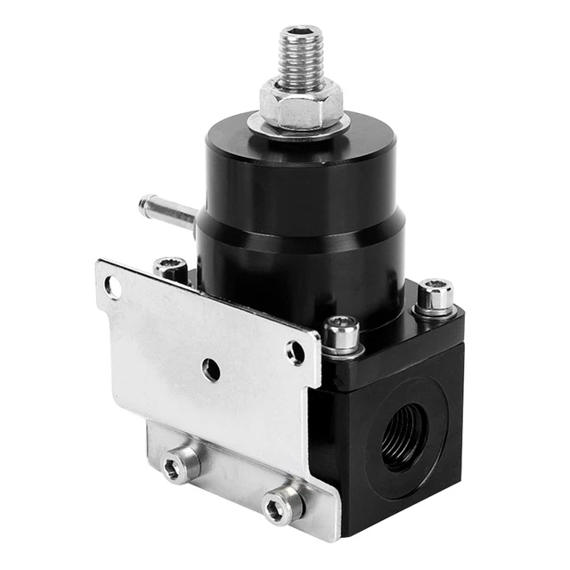Kit universale regolatore pressione carburante per auto regolabile con calibro 160 PSI (nero)
