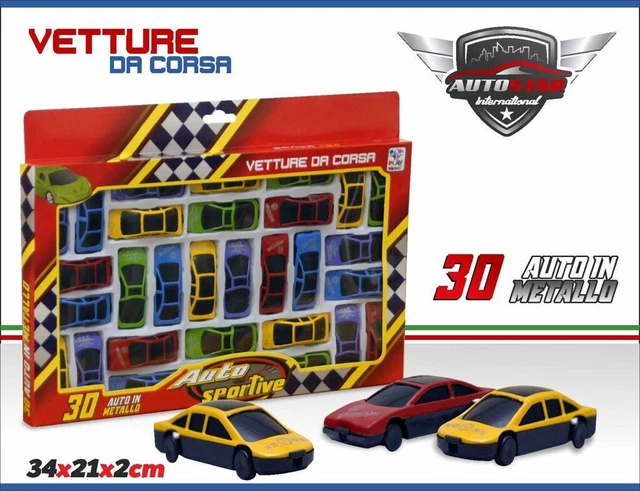 Lot De 4 Voitures De Course En Métal – Jouets Friction, Couleurs Vives, Sans Pile – Cadeau Anniversaire Enfant